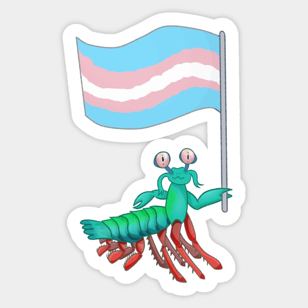 Mantis Shrimp Transgender Pride! Sticker by Quirkball
